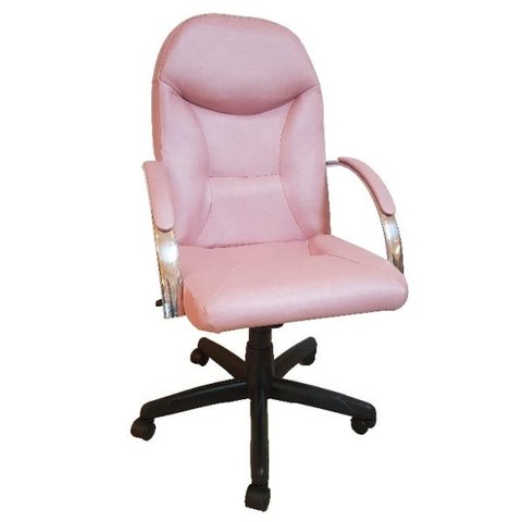 Cadeira de Escritório Giratória Presidente Day Rosê Gold Base Preta c/ Relax Comprealegre