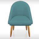 Ver imagem 6 de Kit 02 Poltrona Cadeira para Sala Orgânica Curva Redonda Confortável Reforçada Recepção Suede Azul T