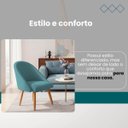 Ver imagem 2 de Kit 02 Poltrona Cadeira para Sala Orgânica Curva Redonda Confortável Reforçada Recepção Suede Azul T