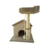 Casinha para gatos com arranhador poste sisal cama 60cm - 5