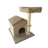 Casinha para gatos com arranhador poste sisal cama 60cm - 3