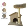 Casinha para gatos com arranhador poste sisal cama 60cm - 6