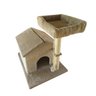 Casinha para gatos com arranhador poste sisal cama 60cm - 2