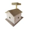Casinha para gatos com arranhador poste sisal cama 60cm - 1