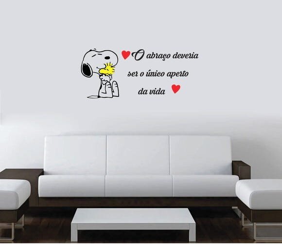 Adesivo Decorativo Snoopy Frases - Sala e Quarto - 1