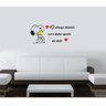 Adesivo Decorativo Snoopy Frases - Sala e Quarto - 1