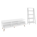 Ver imagem 3 de Rack para Tv até 65 Polegadas Madesa Londres e Estante Escada - Branco