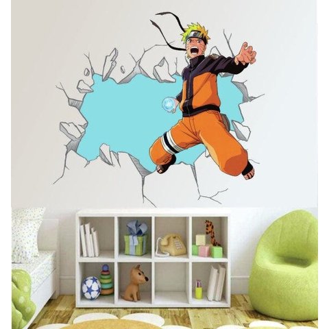 Adesivo de Parede Naruto Saindo da Parede