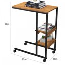 Ver imagem 3 de Mesa de Canto Fit 2 Prateleiras Preto/Canela Rústico - Art Panta
