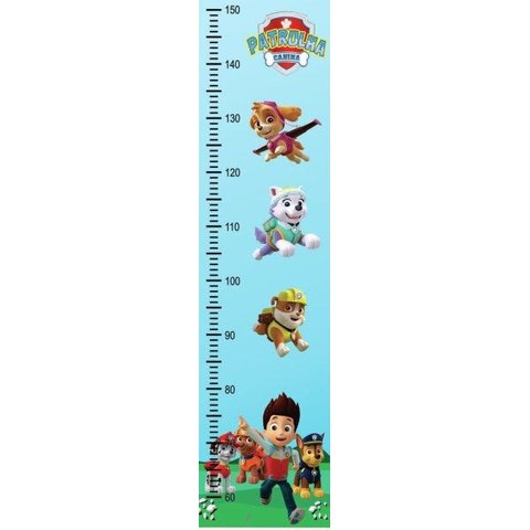 Adesivo de Parede Régua de Crescimento Patrulha Canina