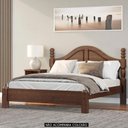 Ver imagem 2 de Cama Casal Clássica Queen 160cm Pé Madeira Eduarda Café F07 - Mpozenato