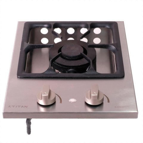 Fogão de Embutir a Gás Glp Titan Range Top Profissional 1 Boca Grelha 30x30cm