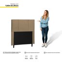 Ver imagem 3 de Cabeceira Cama Box Solteiro Donna 90cm Suede Bege