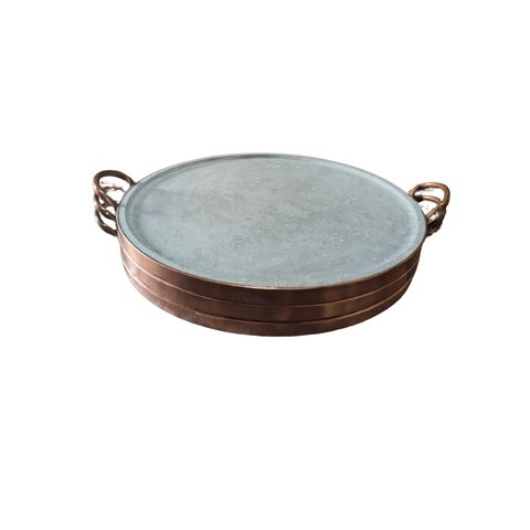 Kit com 3 Forma de Pizza em Pedra Sabão de 35 Cm Externo