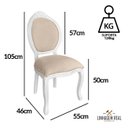 Ver imagem 2 de 4 Cadeira Medalhao Madeira Maciça Design Ingles Luxo Poltrona Entalhada Renascentista Natural Ingles