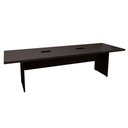 Ver imagem 3 de Mesa Reunião Escritório 2,50m x 90cm com 2 Caixas de Tomadas 100% MDF Cor:Preto