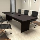 Ver imagem 5 de Mesa Reunião Escritório 2,50m x 90cm com 2 Caixas de Tomadas 100% MDF Cor:Preto
