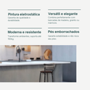 Ver imagem 5 de Kit 3 Banquetas Alta para Cozinha Junco Degradê Bancada Bistrô Balcão Ilhas Área Gourmet Piscina
