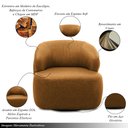 Ver imagem 3 de Kit 2 Poltronas Decorativas Charlote Sala de Estar Base Giratória em Aço Couro Caramelo Manchado G88