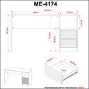 Ver imagem 5 de Conjunto P/ Escritório 3 Peças Amêndoa Tecnomobili