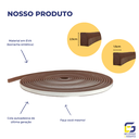 Ver imagem 3 de Rodapé Eva Autocolante Flexível Cordão 2,5cmx1,5cm 5 Metros - Marrom