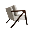 Ver imagem 4 de Kit 2 Poltronas Sala de Estar Madeira Maciça Castanho Monique Assento Linho Bege