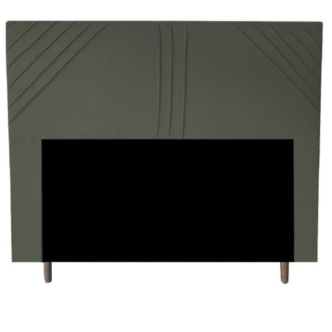 Cabeceira Cama Box King Lisboa 195 Cm Suede Cinza