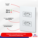 Ver imagem 4 de Conjunto 2 Tomadas 10a 2p+t com Placa Branco Esatta Weg