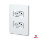 Ver imagem 2 de Conjunto 2 Tomadas 10a 2p+t com Placa Branco Esatta Weg