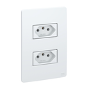 Ver imagem 1 de Conjunto 2 Tomadas 10a 2p+t com Placa Branco Esatta Weg