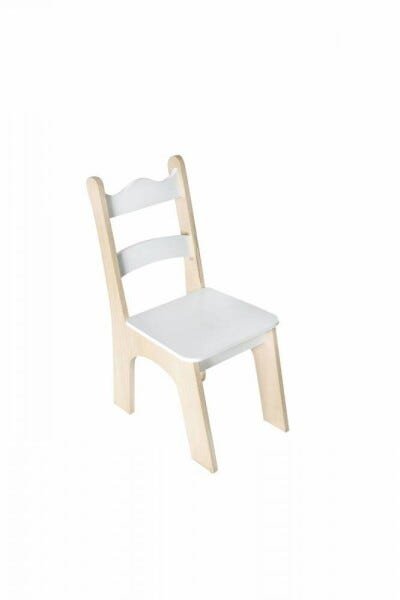 Cadeira Infantil de Madeira Branca