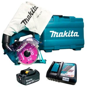 Serra Mármore Makita Dcc500rf-p 125mm a Bateria Lxt com Carregador e Maleta