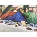 Ver imagem 6 de Quadro Santa Ceia Vintage Jesus Cristo 100x50cm Tela Canvas