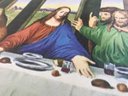 Ver imagem 6 de Quadro Santa Ceia Vintage Jesus Cristo 100x50cm Tela Canvas