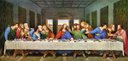Ver imagem 1 de Quadro Santa Ceia Vintage Jesus Cristo 100x50cm Tela Canvas