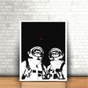 Ver imagem 2 de Quadro Tumblr Gato Astronautas Ponto Vermelho - com Moldura