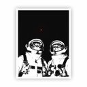 Ver imagem 1 de Quadro Tumblr Gato Astronautas Ponto Vermelho - com Moldura