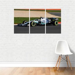 Quadro F1 Formula 1 Lewis Hamilton Mercedes Benz tela Canvas - 2