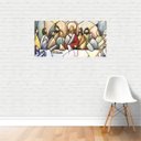 Ver imagem 2 de Quadro Religião Santa Ceia Moderna Vintage Jesus tela Canvas