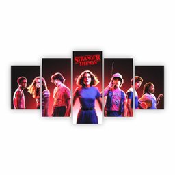 Quadro Personagens Stranger Things Série Netflix tela Canvas - 1
