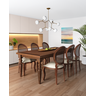 Mesa de Jantar Madeira Pés Torneados Canela Flora 220cm - 8