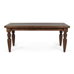 Mesa de Jantar Madeira Pés Torneados Canela Flora 220cm - 1
