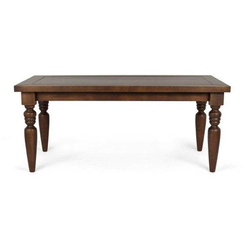 Mesa de Jantar Madeira Pés Torneados Canela Flora 220cm