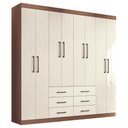 Ver imagem 1 de Guarda Roupa 8 Portas Casal com Espelho Turim Jabotá Areia