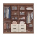 Ver imagem 2 de Guarda Roupa 8 Portas Casal com Espelho Turim Jabotá Areia