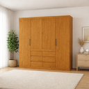 Ver imagem 1 de Guarda Roupa 4 Portas 6 Gavetas Xline -grand Line