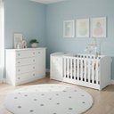 Ver mais imagens de Berço Multifuncional Atlanta e Cômoda Infantil Mississipi Branco Fosco Henn - Reller