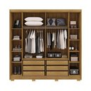 Ver imagem 7 de Guarda Roupa Pernambuco 6 Portas e 6 Gavetas Nature/champanhe - Vila Rica Móveis