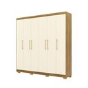 Ver imagem 3 de Guarda Roupa Pernambuco 6 Portas e 6 Gavetas Nature/champanhe - Vila Rica Móveis