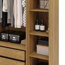 Ver imagem 5 de Guarda Roupa Pernambuco 6 Portas e 6 Gavetas Nature/champanhe - Vila Rica Móveis